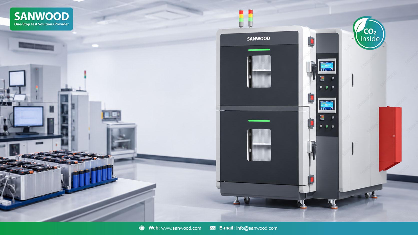 High and Low Temperature Battery Test Chambers for Cells, Modules and Packs