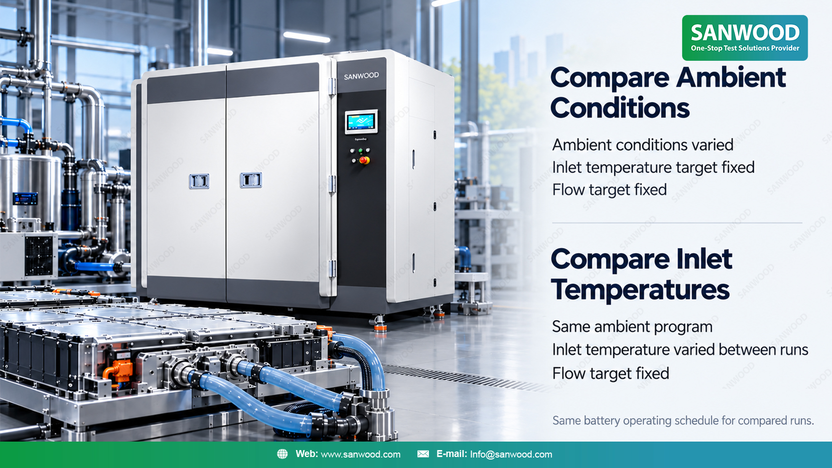 Liquid-Cooled Battery Test Chamber: Coordinating Ambient and Coolant Conditions